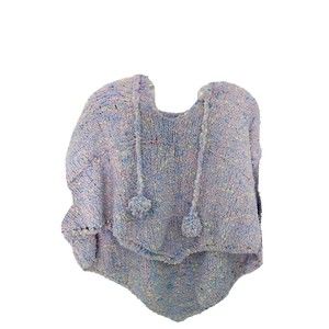 Handmade Wool Pastel Shade Poncho Size Small Medium Warm